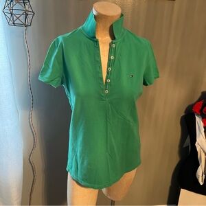 Tommy Hilfiger Green Button Down Shirt for Women